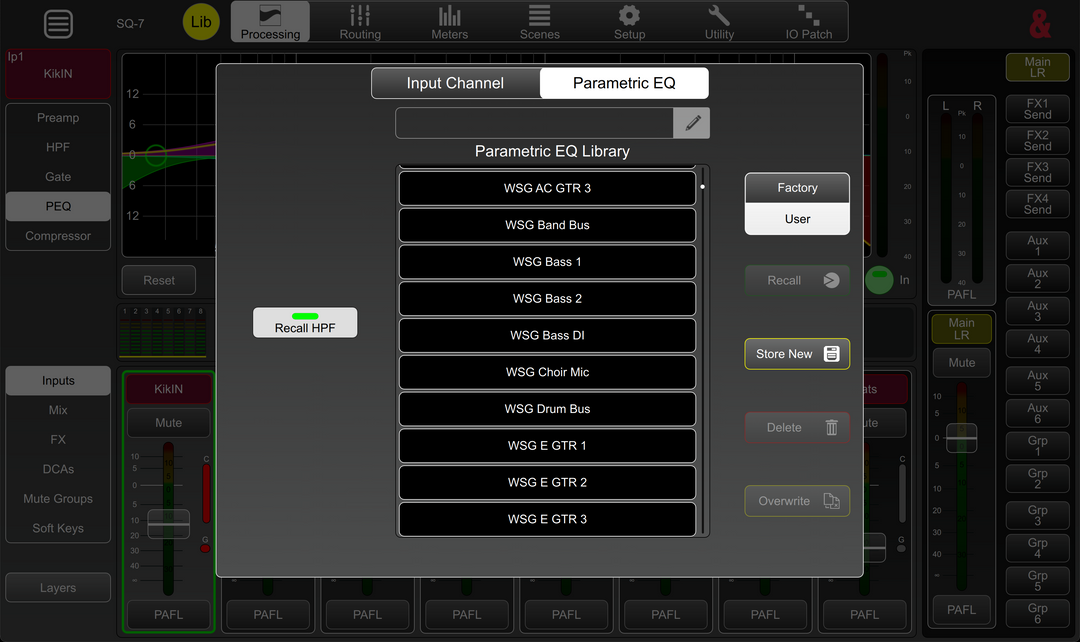 Allen & Heath SQ Series Console Presets