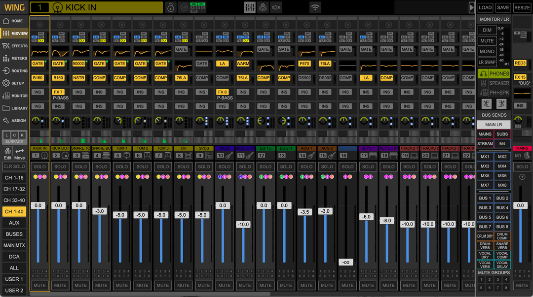 Behringer WING Console Presets