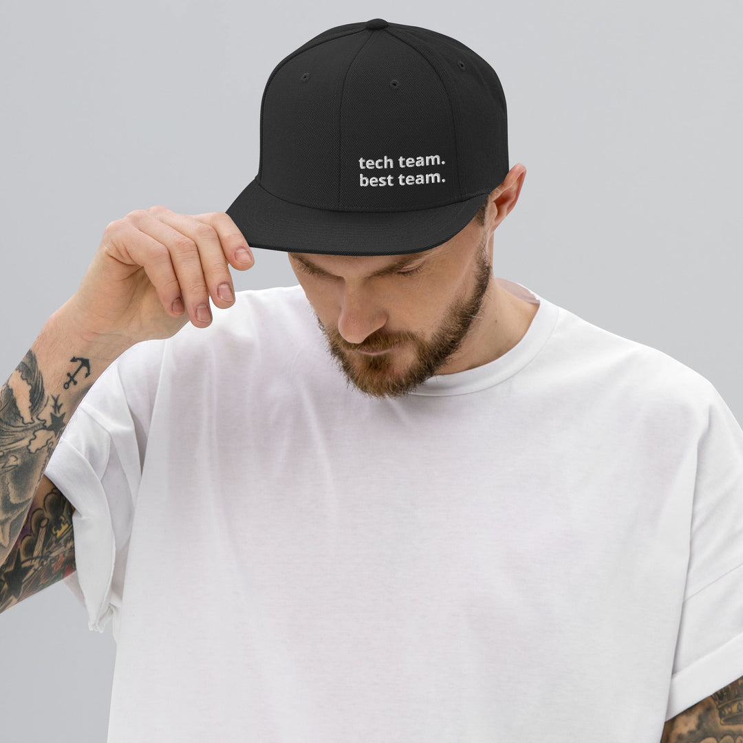 Tech Team Best Team Snapback Hat - WorshipSoundGuy