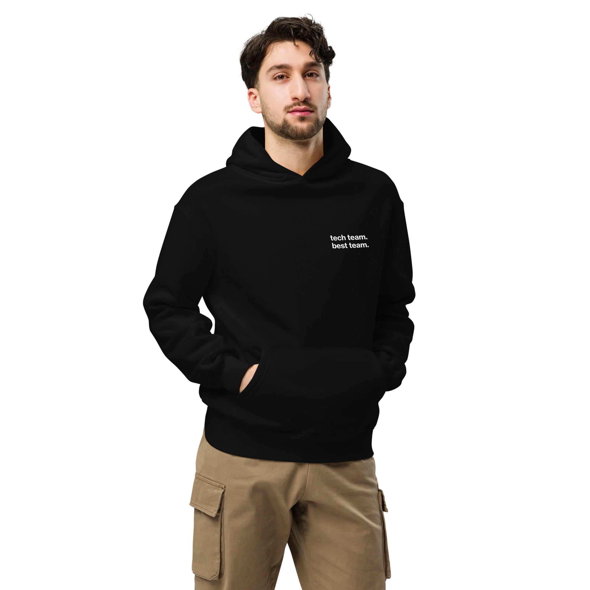 "Tech Team, Best Team" oversized hoodie