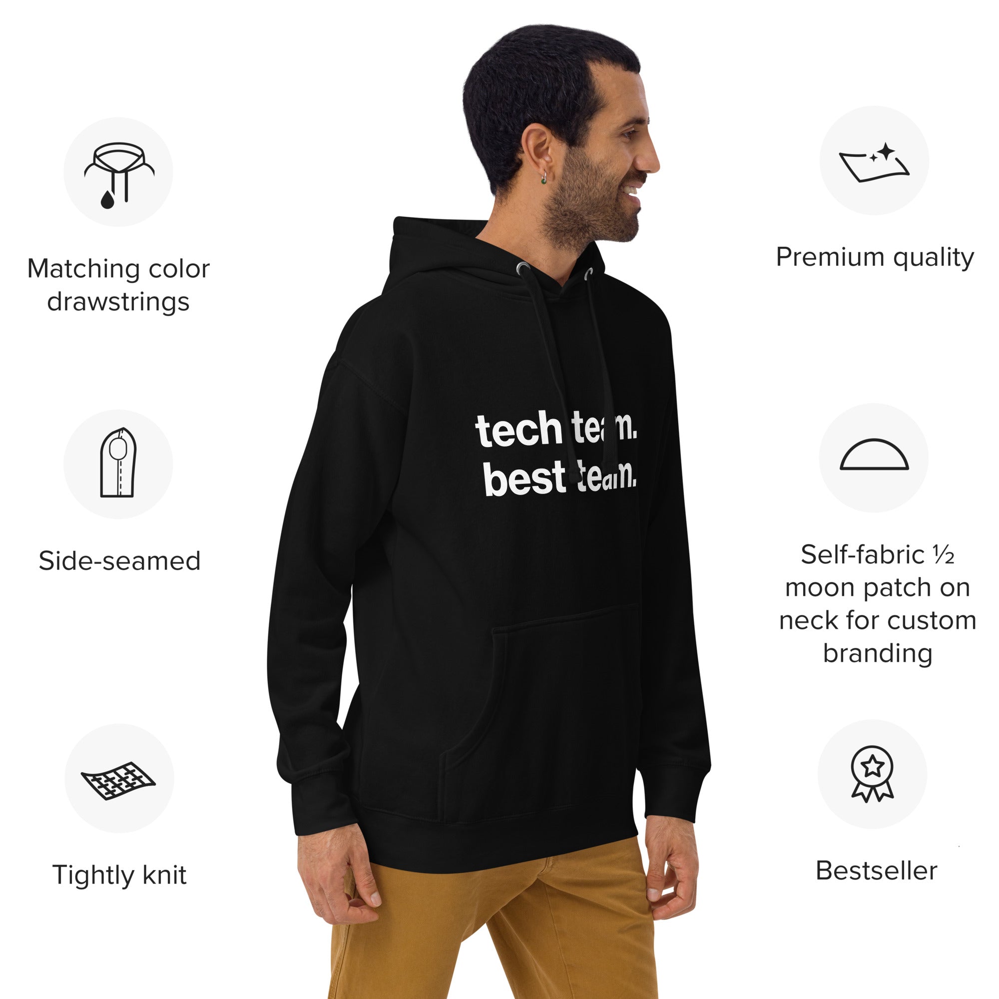 "Tech Team. Best Team." Hoodie - WorshipSoundGuy